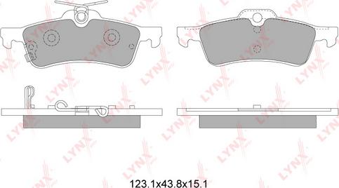 LYNXauto BD-7600 - Тормозные колодки, дисковые, комплект autospares.lv