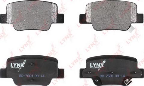 LYNXauto BD-7601 - Тормозные колодки, дисковые, комплект autospares.lv