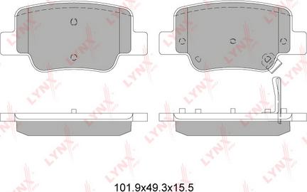 LYNXauto BD-7601 - Тормозные колодки, дисковые, комплект autospares.lv