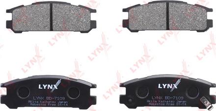 LYNXauto BD-7109 - Тормозные колодки, дисковые, комплект autospares.lv