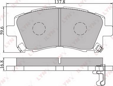 LYNXauto BD-7104 - Тормозные колодки, дисковые, комплект autospares.lv