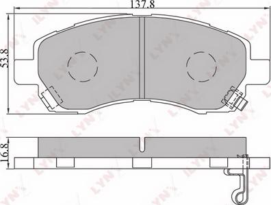 LYNXauto BD-7105 - Тормозные колодки, дисковые, комплект autospares.lv