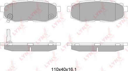 LYNXauto BD-7114 - Тормозные колодки, дисковые, комплект autospares.lv