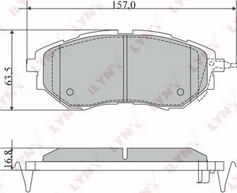 LYNXauto BD-7111 - Тормозные колодки, дисковые, комплект autospares.lv