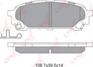 LYNXauto BD-7113 - Тормозные колодки, дисковые, комплект autospares.lv