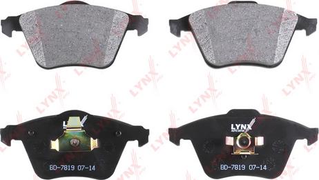 LYNXauto BD-7819 - Тормозные колодки, дисковые, комплект autospares.lv