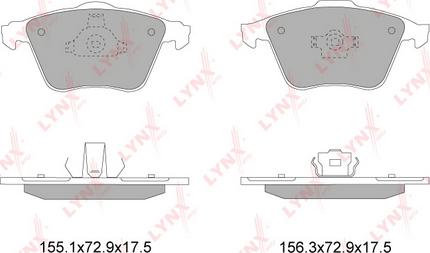 LYNXauto BD-7819 - Тормозные колодки, дисковые, комплект autospares.lv