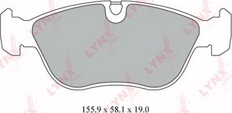 LYNXauto BD-7810 - Тормозные колодки, дисковые, комплект autospares.lv