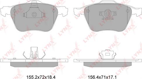 LYNXauto BD-7818 - Тормозные колодки, дисковые, комплект autospares.lv