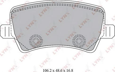 LYNXauto BD-7817 - Тормозные колодки, дисковые, комплект autospares.lv