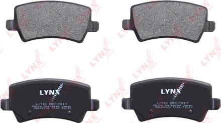 LYNXauto BD-7817 - Тормозные колодки, дисковые, комплект autospares.lv