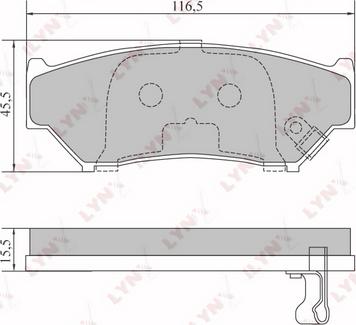 LYNXauto BD-7305 - Тормозные колодки, дисковые, комплект autospares.lv