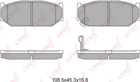 LYNXauto BD-7303 - Тормозные колодки, дисковые, комплект autospares.lv