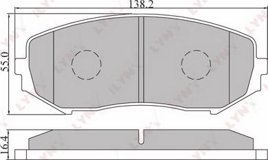 LYNXauto BD-7302 - Тормозные колодки, дисковые, комплект autospares.lv