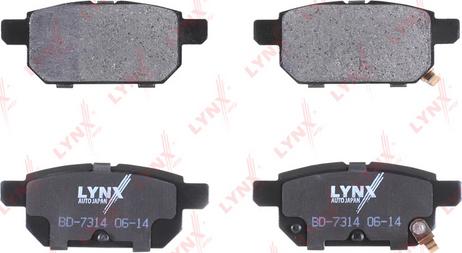 LYNXauto BD-7314 - Тормозные колодки, дисковые, комплект autospares.lv