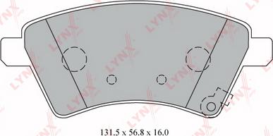 LYNXauto BD-7313 - Тормозные колодки, дисковые, комплект autospares.lv