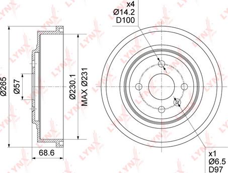 LYNXauto BM-1139 - Тормозной барабан autospares.lv