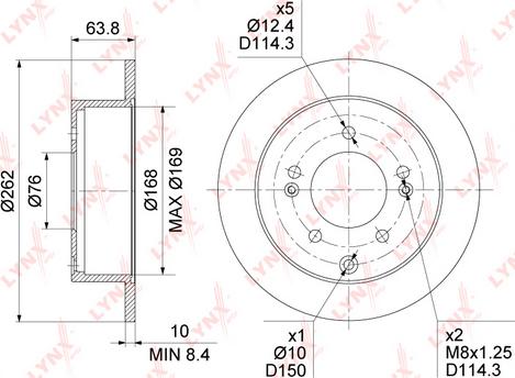 LYNXauto BN-1597 - Тормозной диск autospares.lv