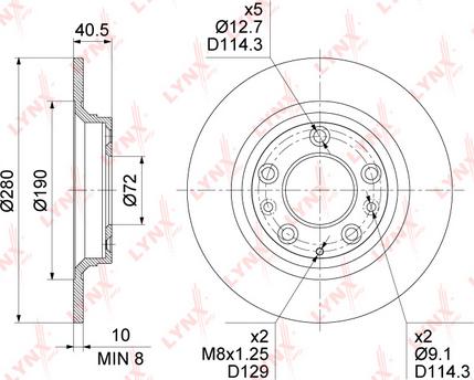 LYNXauto BN-1651 - Тормозной диск autospares.lv