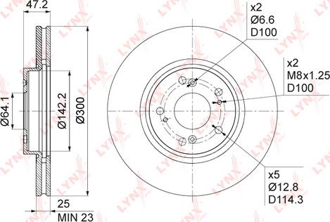 LYNXauto BN-1040 - Тормозной диск autospares.lv