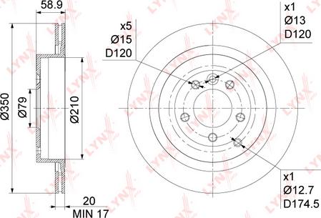 LYNXauto BN-1064 - Тормозной диск autospares.lv