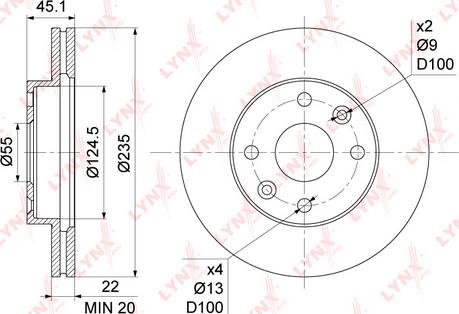 LYNXauto BN-1061 - Тормозной диск autospares.lv