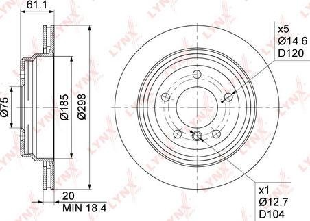 LYNXauto BN-1010 - Тормозной диск autospares.lv