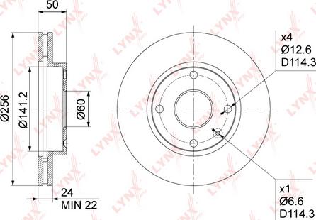 LYNXauto BN-1013 - Тормозной диск autospares.lv