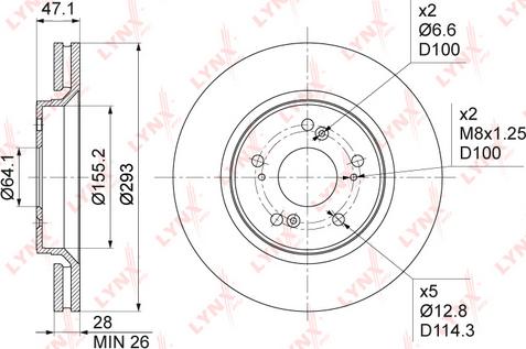 LYNXauto BN-1039 - Тормозной диск autospares.lv