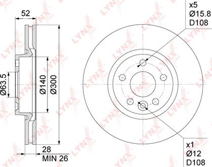 LYNXauto BN-1027 - Тормозной диск autospares.lv