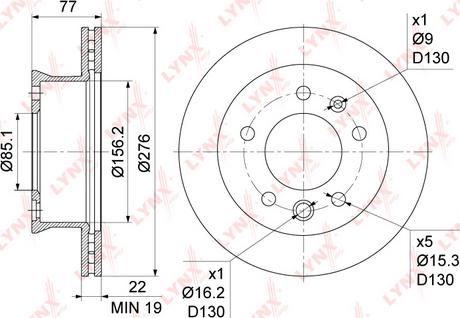 LYNXauto BN-1079 - Тормозной диск autospares.lv