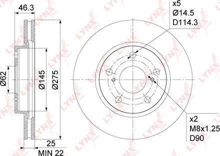 LYNXauto BN-1157 - Тормозной диск autospares.lv