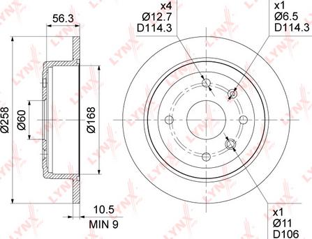 LYNXauto BN-1351 - Тормозной диск autospares.lv