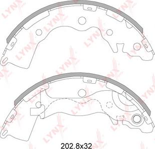 LYNXauto BS-4402 - Комплект тормозных колодок, барабанные autospares.lv