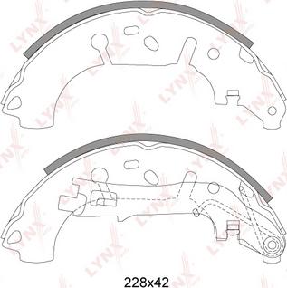 LYNXauto BS-5900 - Комплект тормозных колодок, барабанные autospares.lv