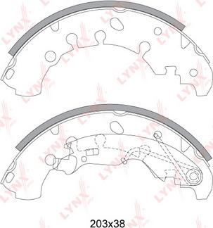 LYNXauto BS-5901 - Комплект тормозных колодок, барабанные autospares.lv