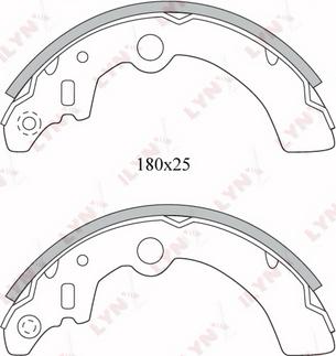 LYNXauto BS-5101 - Комплект тормозных колодок, барабанные autospares.lv