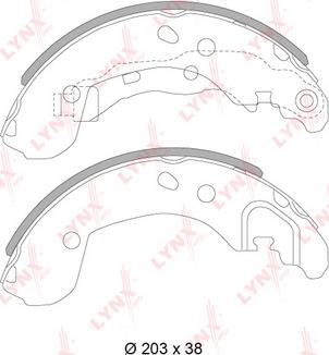 LYNXauto BS-5717 - Комплект тормозных колодок, барабанные autospares.lv