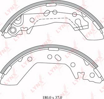 LYNXauto BS-6301 - Комплект тормозных колодок, барабанные autospares.lv