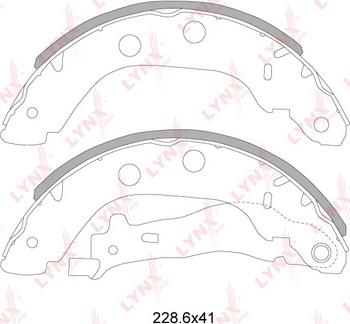 LYNXauto BS-6303 - Комплект тормозных колодок, барабанные autospares.lv