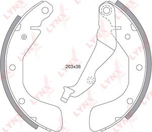 LYNXauto BS-1802 - Комплект тормозных колодок, барабанные autospares.lv