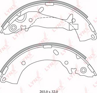 LYNXauto BS-3600 - Комплект тормозных колодок, барабанные autospares.lv