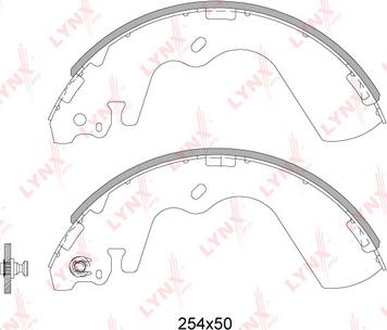 LYNXauto BS-3603 - Комплект тормозных колодок, барабанные autospares.lv