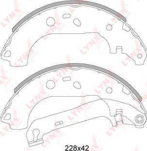 LYNXauto BS-3004 - Комплект тормозных колодок, барабанные autospares.lv