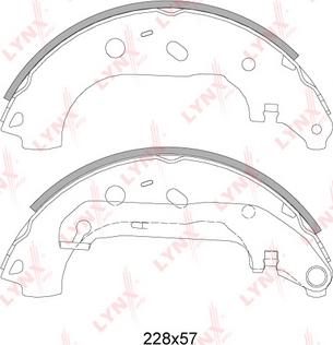 LYNXauto BS-3005 - Комплект тормозных колодок, барабанные autospares.lv