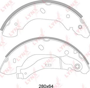 LYNXauto BS-3006 - Комплект тормозных колодок, барабанные autospares.lv