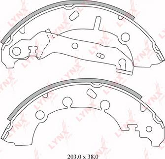 LYNXauto BS-3001 - Комплект тормозных колодок, барабанные autospares.lv