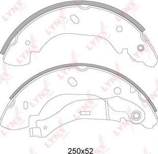 LYNXauto BS-3002 - Комплект тормозных колодок, барабанные autospares.lv