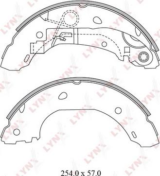 LYNXauto BS-2800 - Комплект тормозных колодок, барабанные autospares.lv