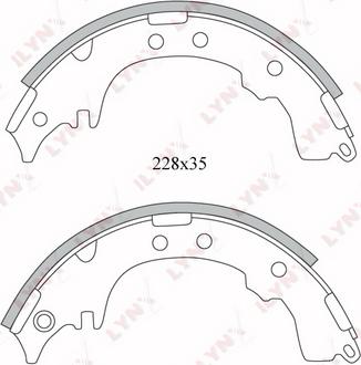 LYNXauto BS-7508 - Комплект тормозных колодок, барабанные autospares.lv